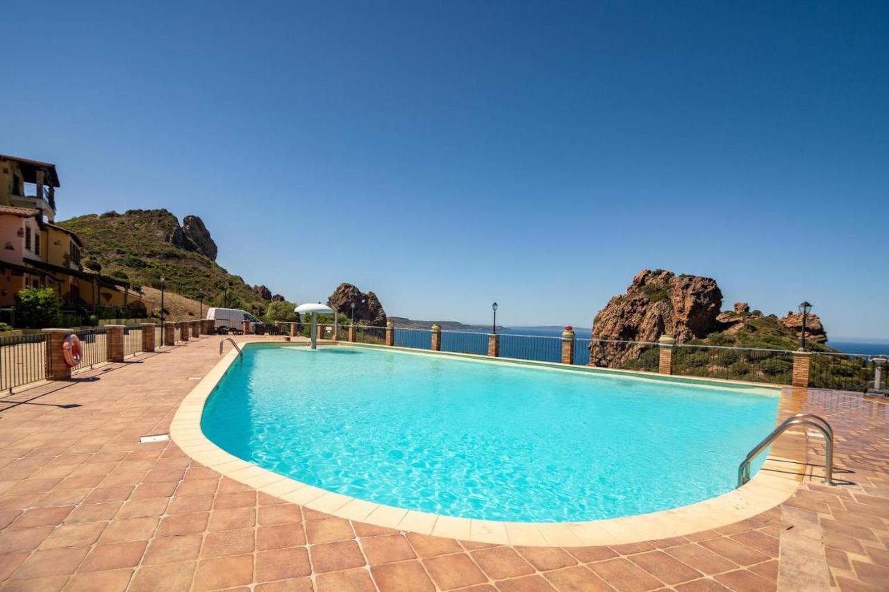 Vila L'Estasi Tanca Piras A Bordo Piscina Con Vista Mare Nebida Exteriér fotografie