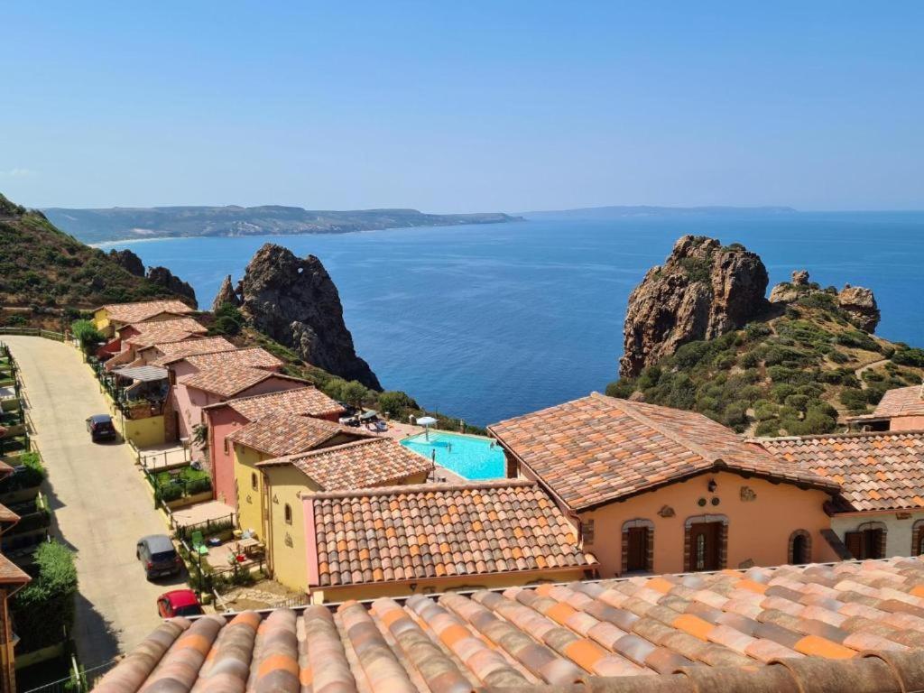 Vila L'Estasi Tanca Piras A Bordo Piscina Con Vista Mare Nebida Exteriér fotografie