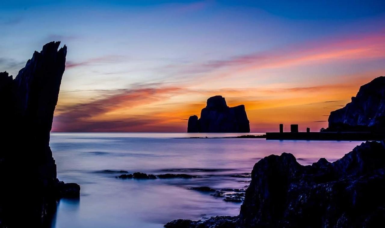Vila L'Estasi Tanca Piras A Bordo Piscina Con Vista Mare Nebida Exteriér fotografie